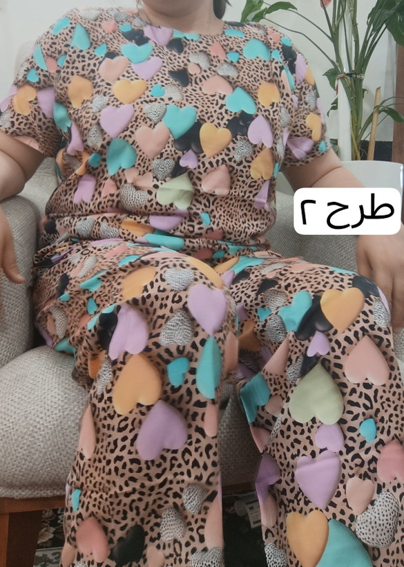 تیشرت شلوار زنانه نخی وارداتی سه بعدی