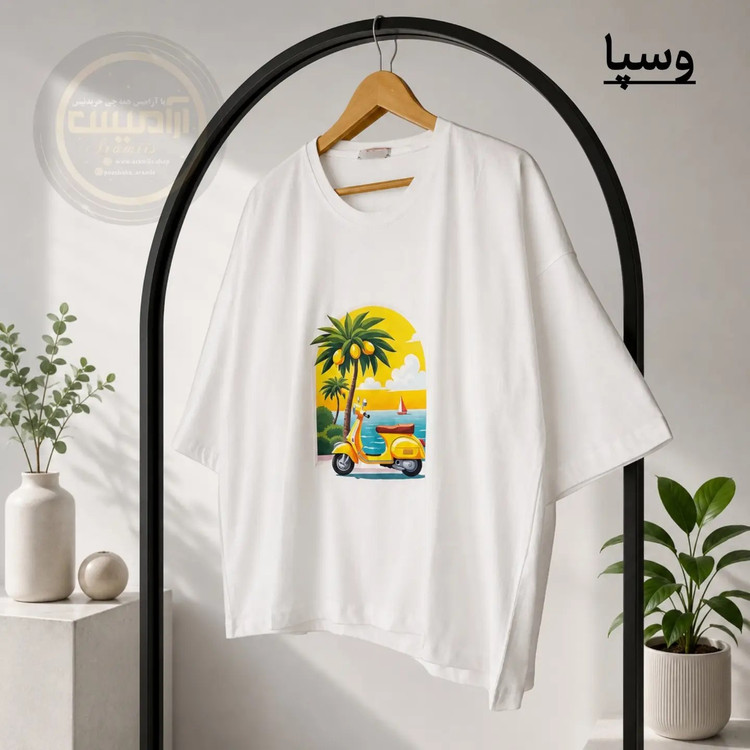 تیشرت باکسی زنانه نخ پنبه